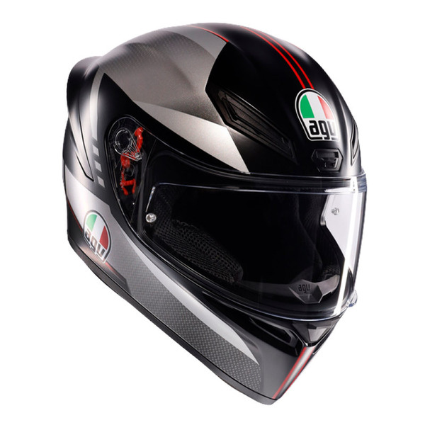 AGV K1 S Lap Negro Matte/ Gris/ Rojo