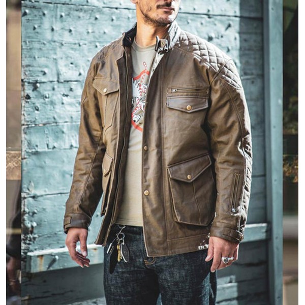 AGE OF GLORY Chaqueta Mission Waxed Cotton Green