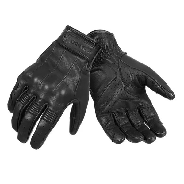 GUANTES DE CUERO IVY BLACK PANDO MOTO