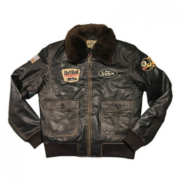 Chaqueta Cuero Hot Rod Warson Motors Suiza