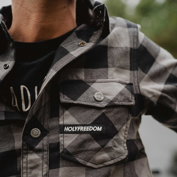 Holyfreedom CAMISA  HOLYFREEDOM GREY FLANNEL
