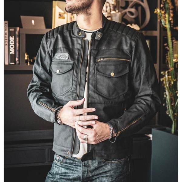 AGE OF GLORY Chaqueta Worker Coated Denim Black