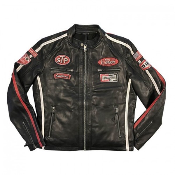 Chaqueta Verano Cuero Daytona Black Warson Motors Suiza