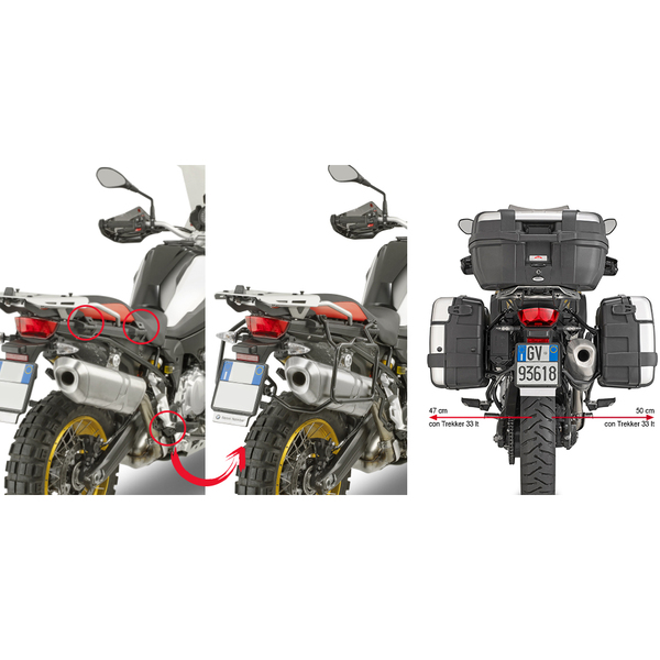 Givi Anclaje Lateral Monokey BMW F750/F850/F800/ F900GS