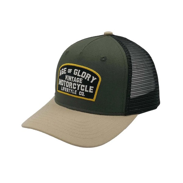 AGE OF GLORY Jockey Buddy Trucker ARMY GREEN / Khaki / Off-white
