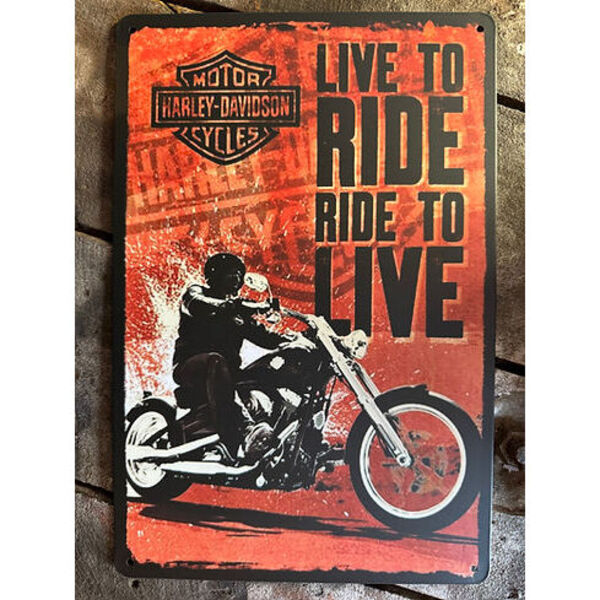 Sin Marca Cartel Vintage Live to Ride