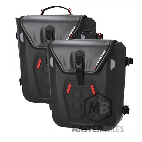 SW-Motech - Kit Bolsos Laterales SysBag WP (M) 13-23 lt + Placas Adaptadoras