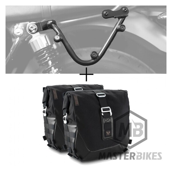 SW-Motech - Kit Anclaje SLC + Alforjas Legend LC Triumph Bonneville T100/T120 (Black Edition)