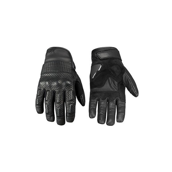 GUANTES DE CUERO ONYX BLACK PANDO MOTO