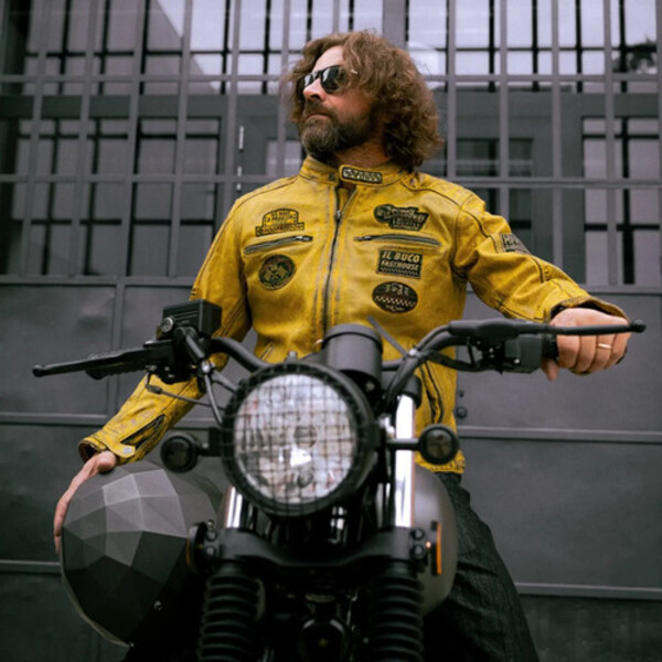 CHAQUETA CUERO HOLYFREEDOM  ZERO VINTAGE YELLOW EVOLUTION