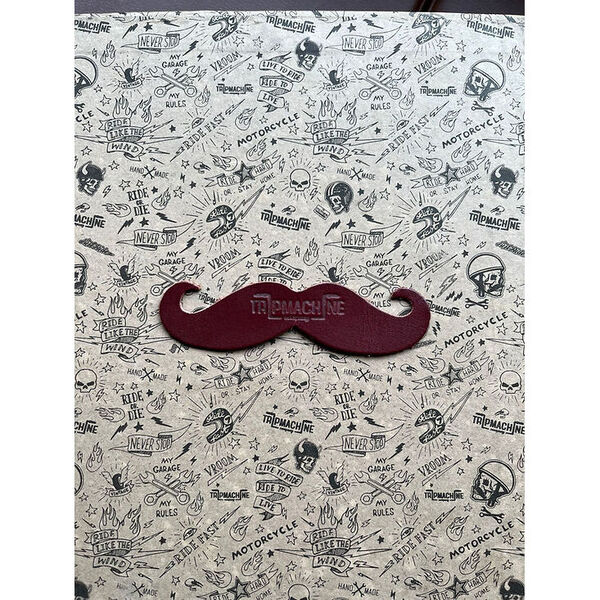 Mostacho de Cuero GUINDA,  Tripmachine DGR 2025