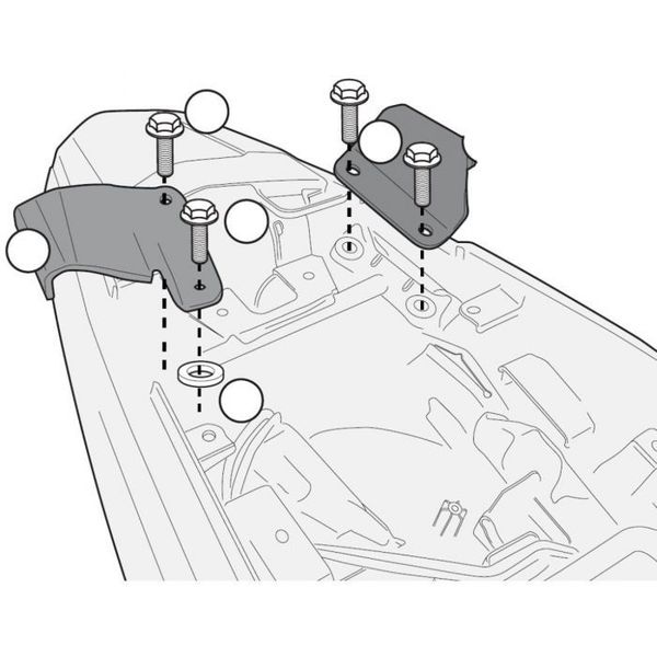 Adaptador Posterior Específico Para Anclaje de Maleta Laterales - Honda CB500 X (13-23)