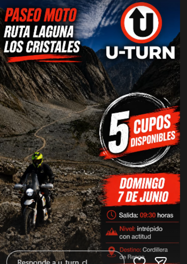 Imagen del evento Paseo Moto: Ruta Laguna Los Cristales