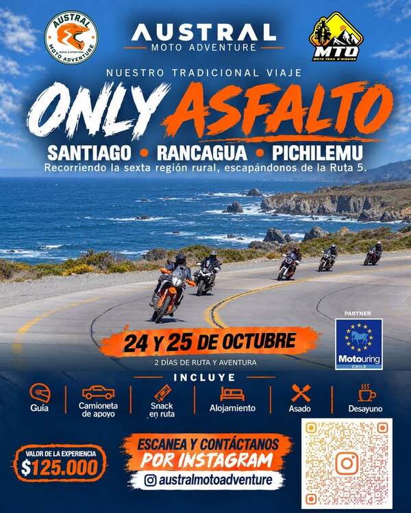Imagen del evento Austral Moto Adventure: Viaje Only Asfalto