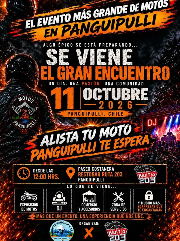 Imagen del evento El Gran Encuentro de Motos - Motos Panguipulli 2.0