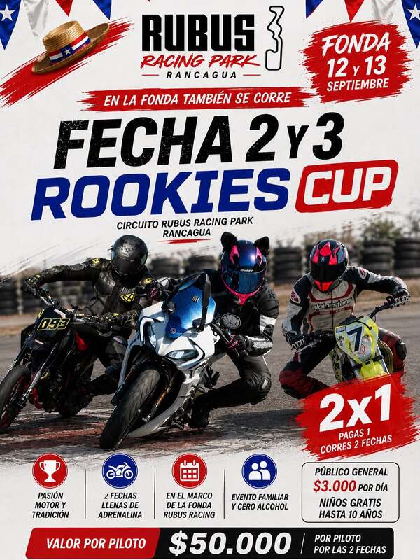 Imagen del evento ROOKIES CUP: 2 FECHAS, PURA ADRENALINA