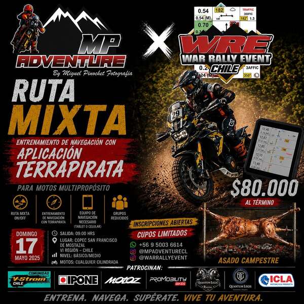 Imagen del evento ¡Domina la Ruta! Entrenamiento de Navegación Ruta Mixta