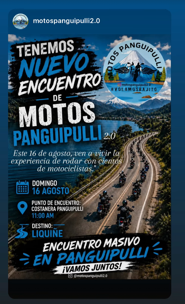 Imagen del evento Encuentro Masivo de Motos Panguipulli 2.0