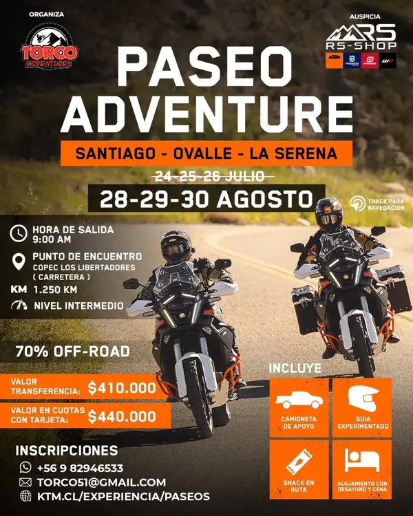 Imagen del evento Paseo Adventure: Santiago, Ovalle y La Serena