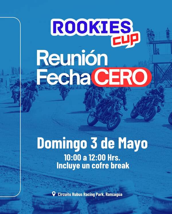 Imagen del evento Rookies Cup – Reunión Fecha Cero