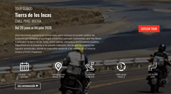 Imagen del evento Tierra de los Incas