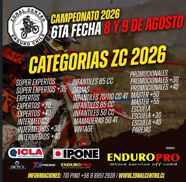 Imagen del evento CAMPEONATO ZONA CENTRO: EL DESAFÍO DEL ENDURO CONTINÚA
