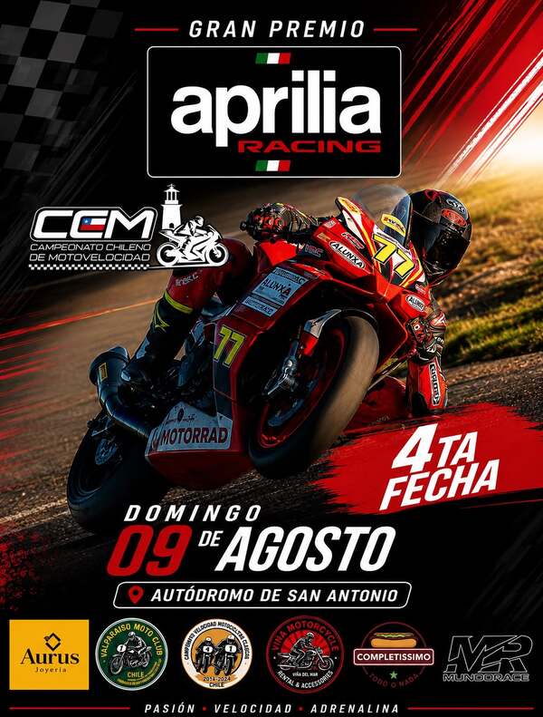 Imagen del evento ¡Adrenalina Pura sobre el Asfalto! Gran Premio Aprilia Racing
