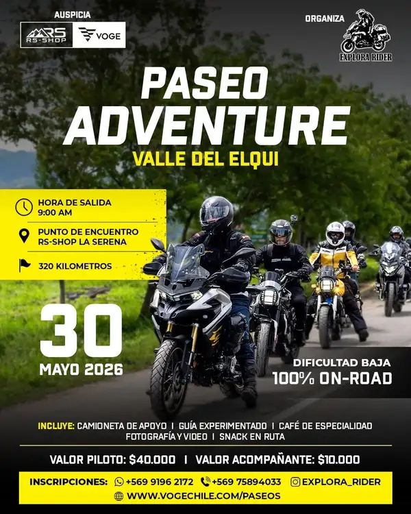 Imagen del evento Paseo Adventure Valle del Elqui: Kilómetros de Ruta y Paisajes Inolvidables