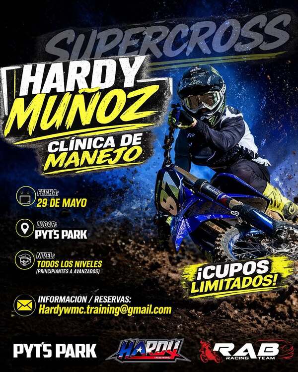 Imagen del evento Supercross – Clínica de Manejo con Hardy Muñoz
