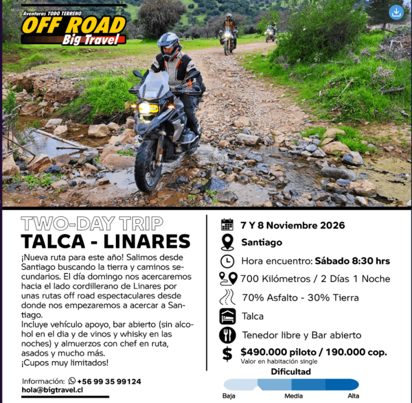 Imagen del evento Off Road Big Travel: Two-Day Trip